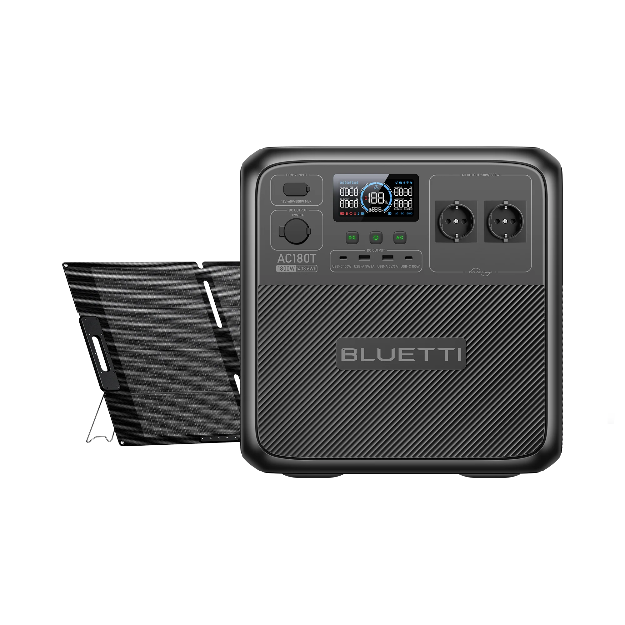 BLUETTI AC180T Solar Portable Power Station | 1.800W 1.433Wh - Image 8