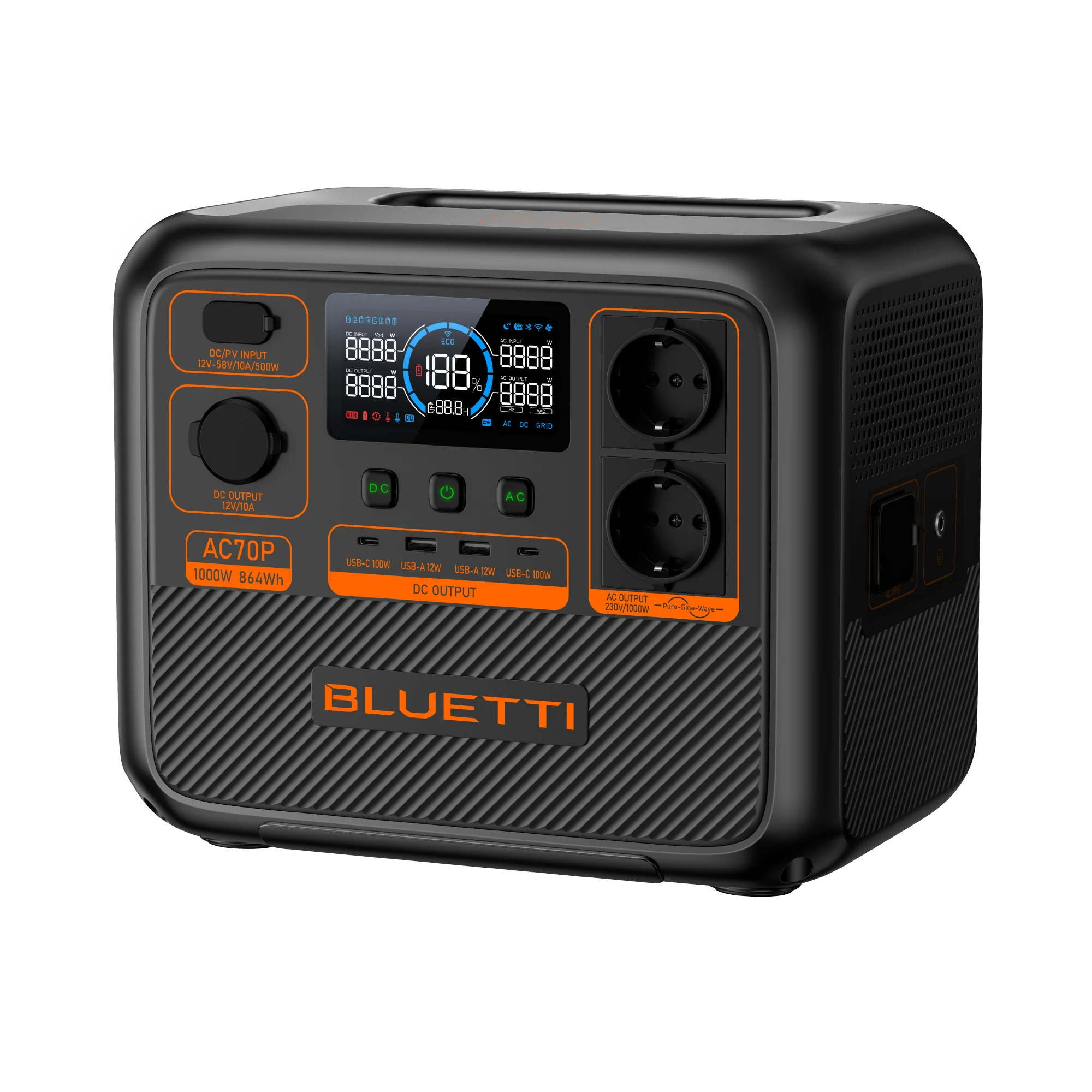 BLUETTI AC70P Portable Power Station | 1000W 864Wh - Image 5