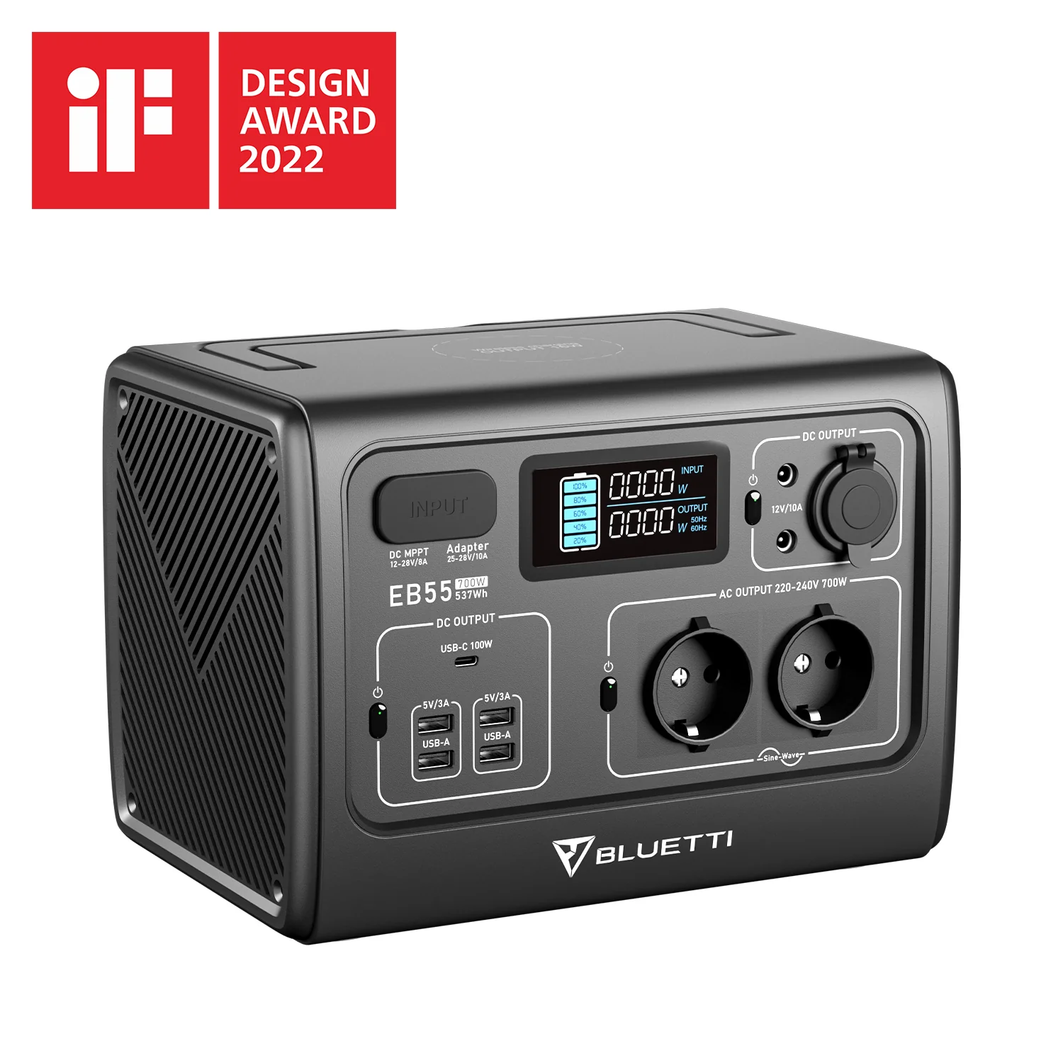 BLUETTI PowerOak EB55 Portable Power Station | 700W 537Wh - Image 4