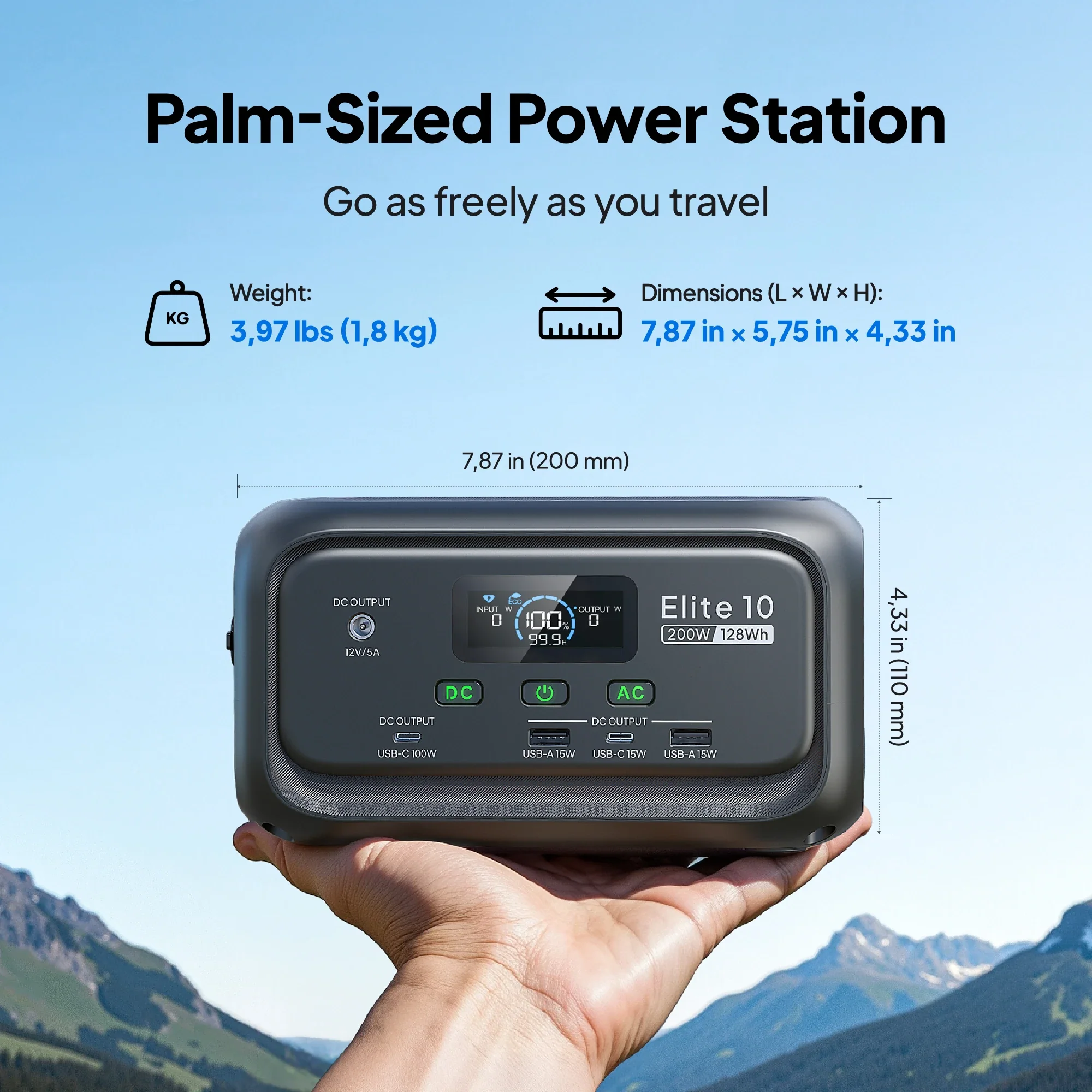 BLUETTI Elite 10 Mini Power Station | 200W 128Wh - Image 5