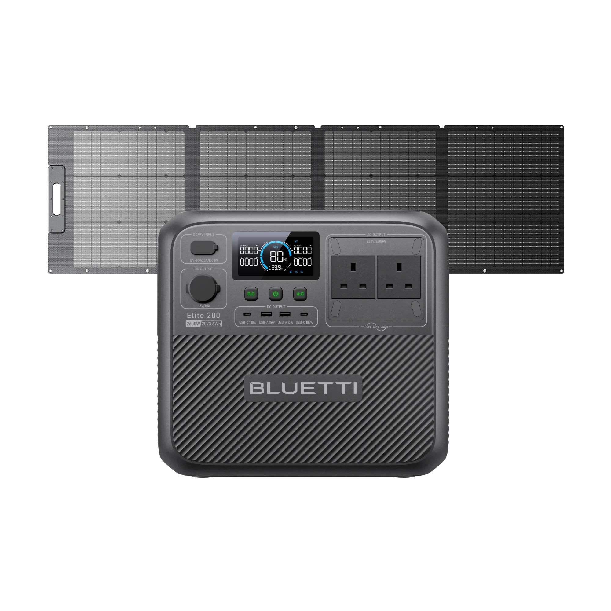BLUETTI Elite 200 V2 Portable Power Station | 2,600W 2,073.6Wh | UK Plug - Image 4