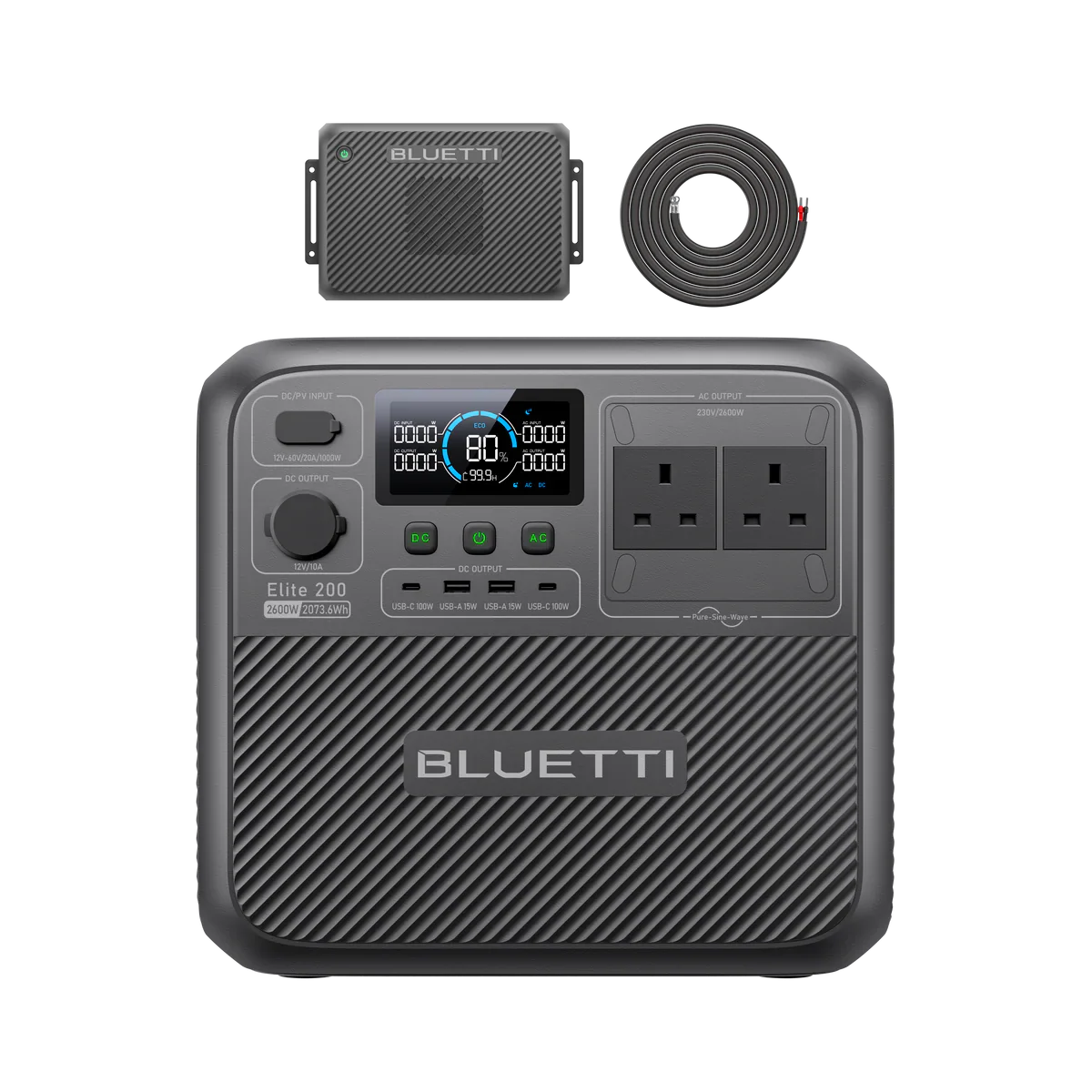 BLUETTI Elite 200 V2 Portable Power Station | 2,600W 2,073.6Wh | UK Plug - Image 7