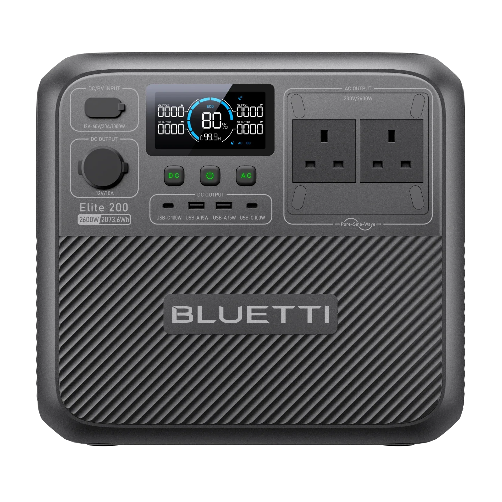 BLUETTI Elite 200 V2 Portable Power Station | 2,600W 2,073.6Wh | UK Plug - Image 9