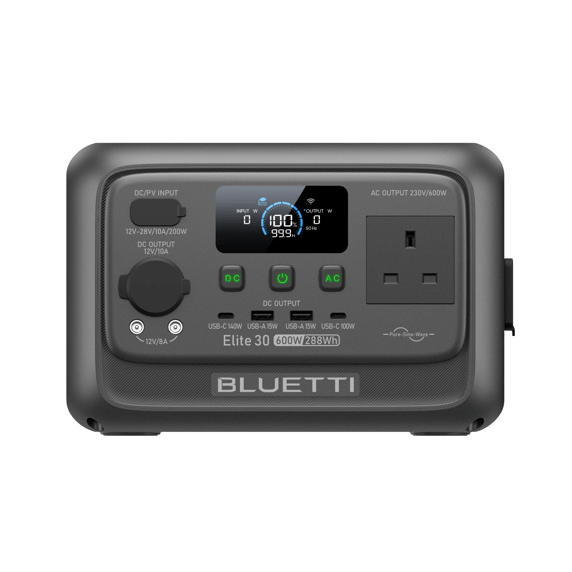 BLUETTI Elite 30 V2 Portable Power Station | 600W 288Wh | UK Plug - Image 9