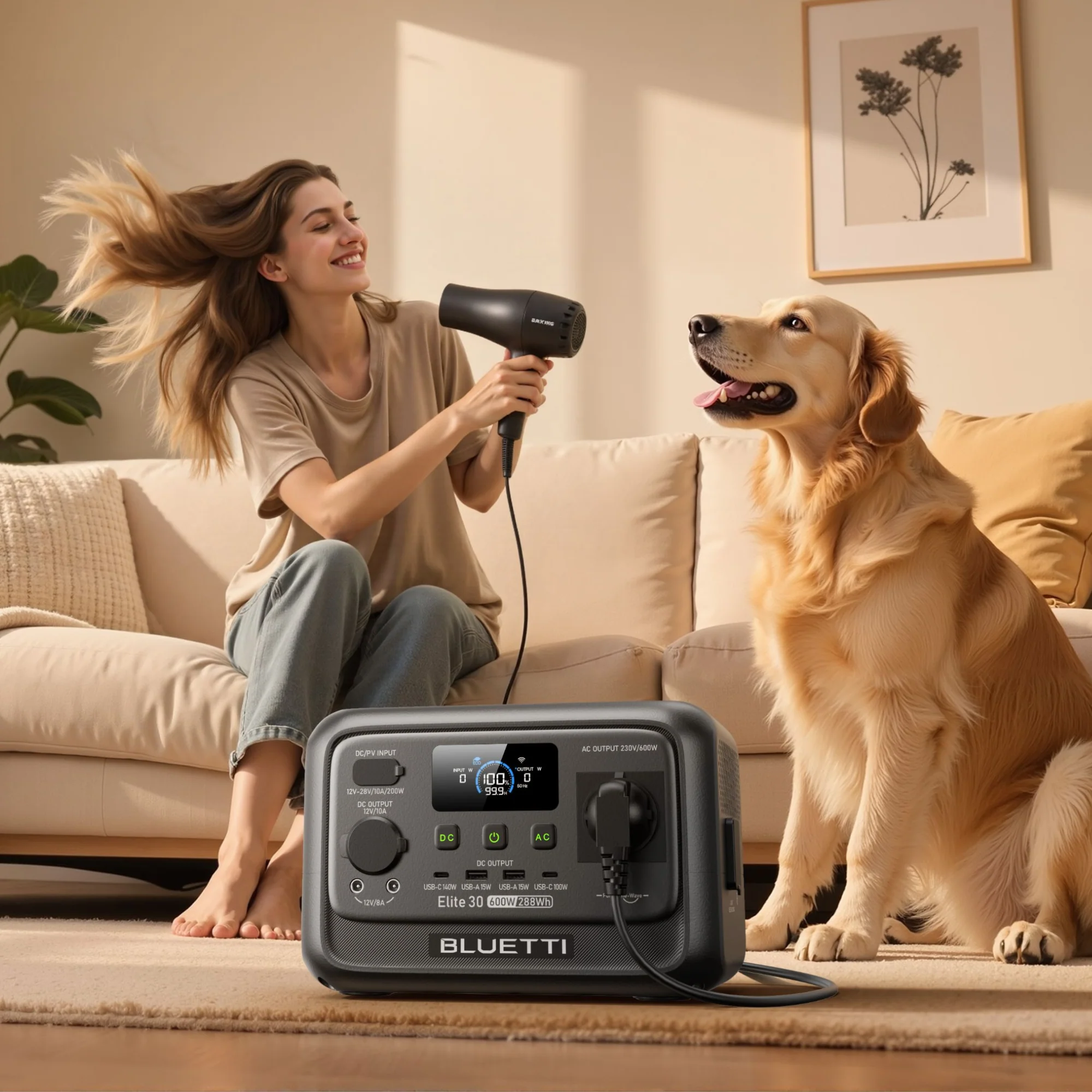 BLUETTI Elite 30 V2 Portable Power Station | 600W 288Wh - Image 9