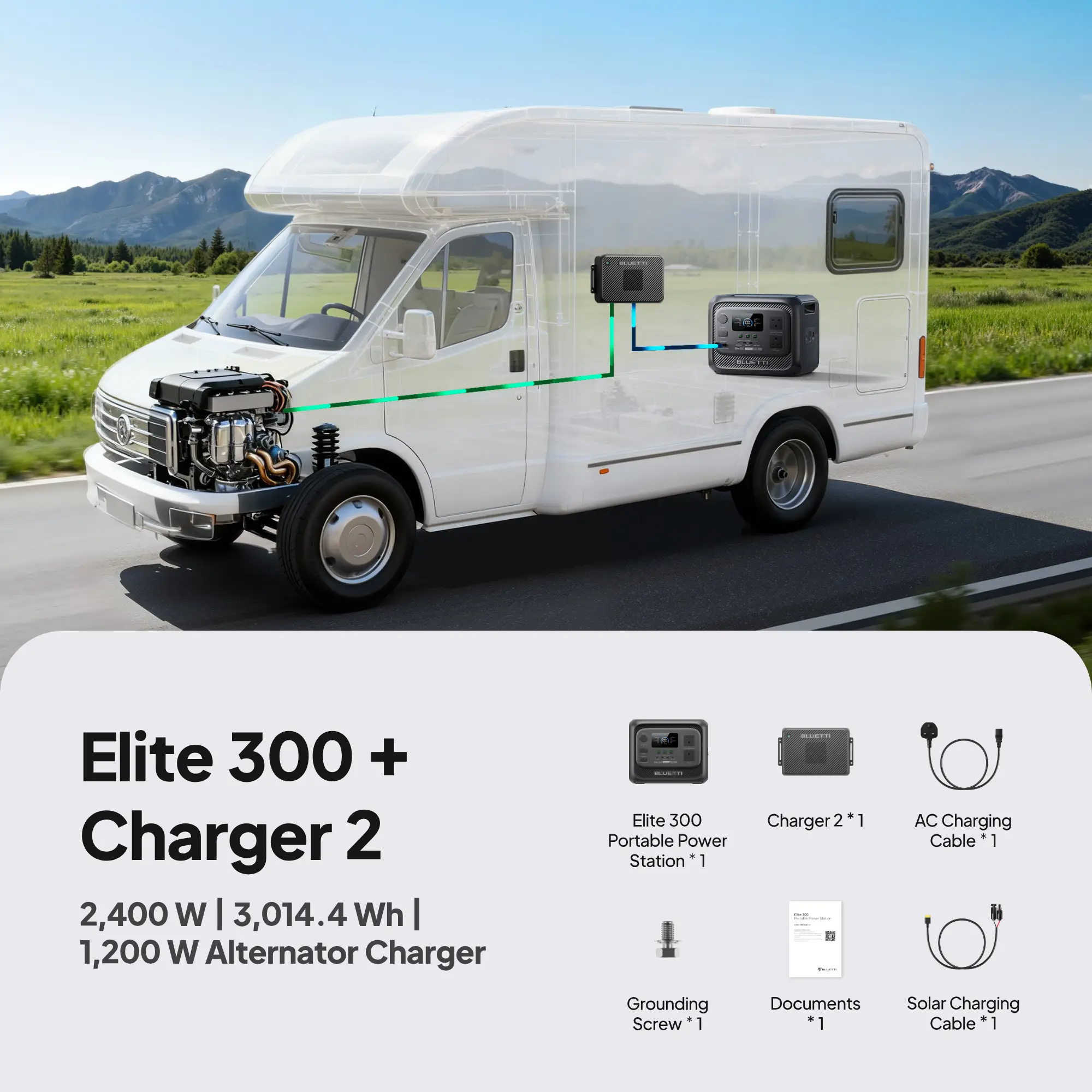 BLUETTI Elite 300 Portable Power Station | 2,400W 3,014.4Wh | UK Plug - Image 5